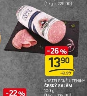 Salám český Kostelecké uzeniny