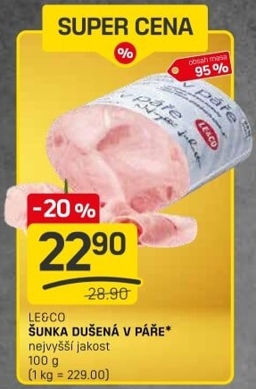 Šunka dušená nejvyšší jakosti LE&amp