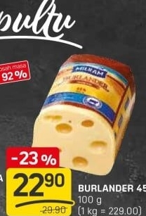 Sýr Burlander 45% Milram