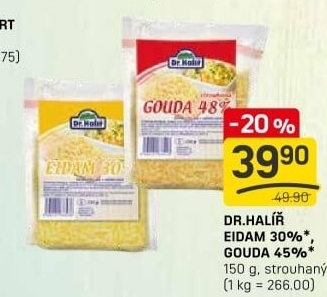 Sýr Eidam strouhaný 30% Dr.Halíř