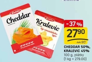 Sýr ementálského typu 45% Kralevic Laktos