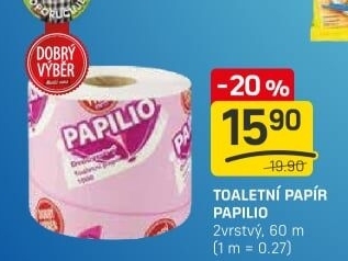 Toaletní papír 2vrstvý Papilio Dobrý Výběr
