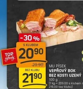 Vepřový bok uzený bez kosti Maso uzeniny Písek
