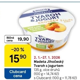 Dezert tvaroh s jogurtem jihočeský Madeta
