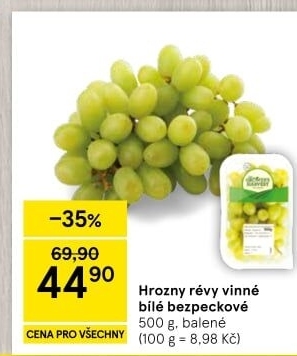 Hrozny bílé bezsemenné The Grower'