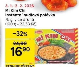 Instantní polévky Mi Kim Chi Vina Acecook