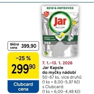 Kapsle do myčky Jar