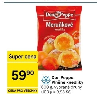 Knedlíky tvarohové plněné mražené Don Peppe