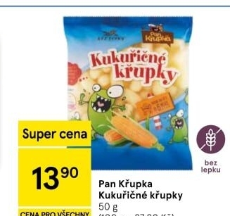 Kukuřičné křupky bez lepku Pan Křupka Rej