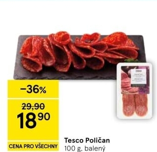 Salám Poličan Tesco