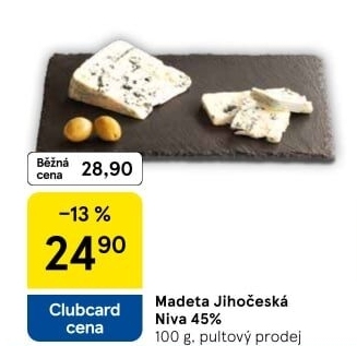 Sýr Niva Jihočeská 45% Madeta