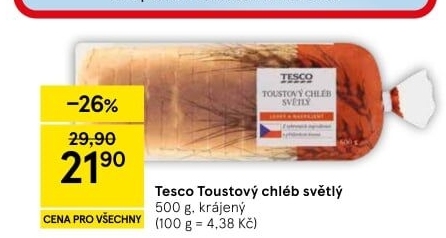 Toustový chléb Tesco