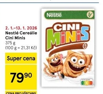 Cereálie Cini Minis Nestlé