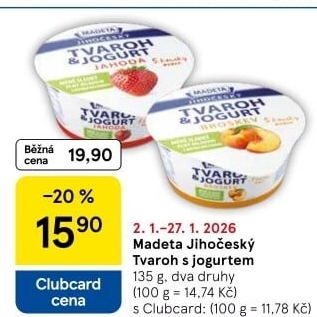 Dezert tvaroh s jogurtem jihočeský Madeta