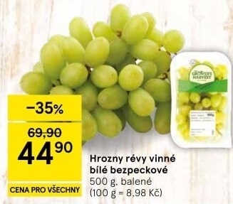 Hrozny bílé bezsemenné The Grower'
