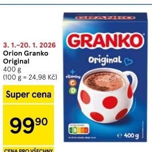 Instantní kakao Granko Orion