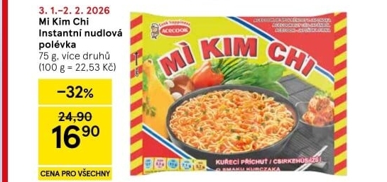 Instantní polévky Mi Kim Chi Vina Acecook
