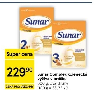 Kojenecká výživa Sunar Complex