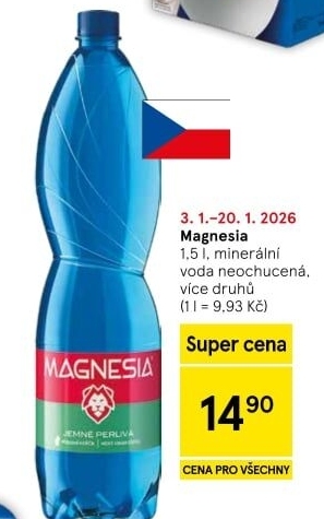 Přírodní voda Magnesia
