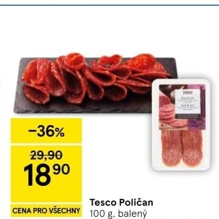 Salám Poličan Tesco
