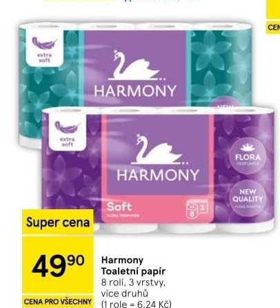 Toaletní papír 3vrstvý Harmony