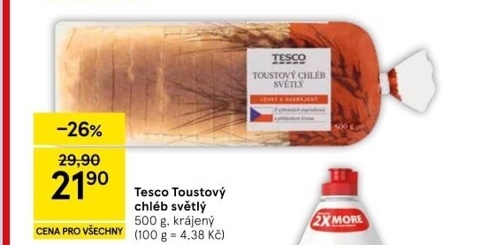 Toustový chléb Tesco
