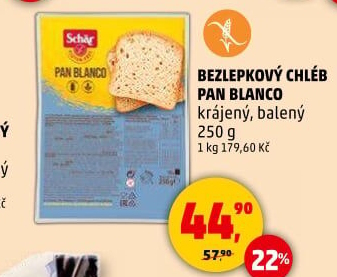 Chléb bez lepku Pan Blanco Schär