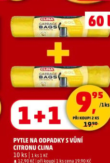 Pytle na odpadky s vůní 60 l Clina