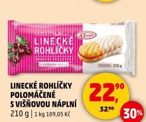 Rohlíčky linecké Klasa Pekárny a cukrárny Klatovy