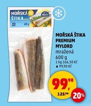Štika mořská kuchaná mražená Premium Mylord