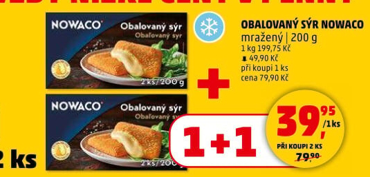 Sýr obalovaný mražený Nowaco