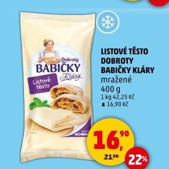 Těsto listové mražené Dobroty babičky Kláry