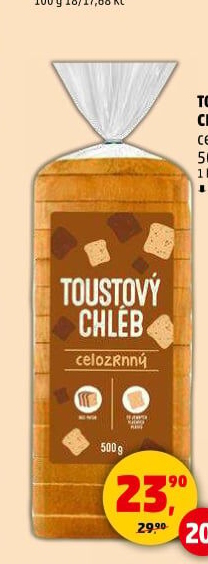 Toustový chléb celozrnný