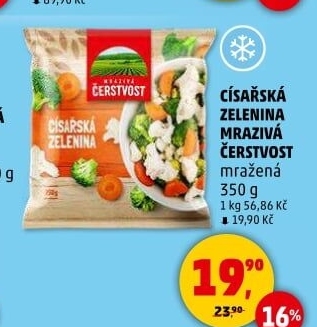 Zelenina císařská mražená Mrazivá Čerstvost
