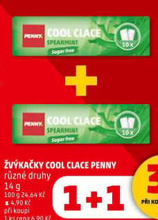 Žvýkačky Cool Clace Penny