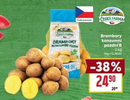 Brambory konzumní pozdní Česká farma