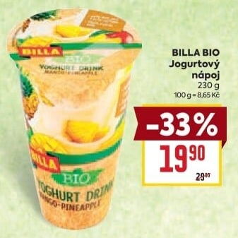 Jogurtový nápoj Bio Billa