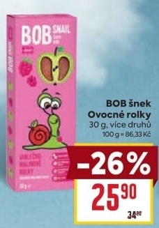 Ovocné pásky Šnek BOB LLC Eco Snack