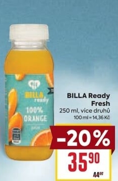 Šťávy Fresh 100 % Ready Billa