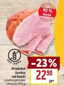Šunka pražská od kosti nejvyšší jakosti