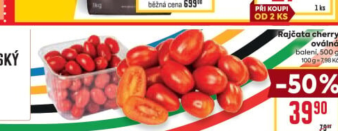 Rajčata cherry oválná