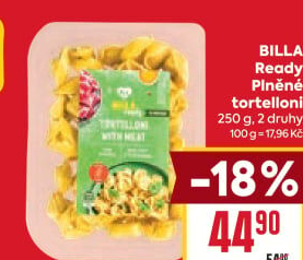 Tortellony plněné chlazené Ready Billa