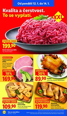 akční leták Lidl 12.1.2026-14.1.2026