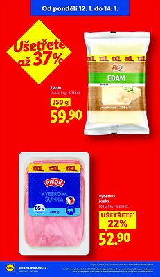 akční leták Lidl 12.1.2026-14.1.2026