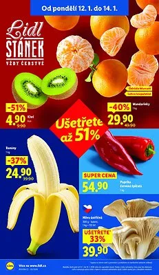 akční leták Lidl 12.1.2026-14.1.2026