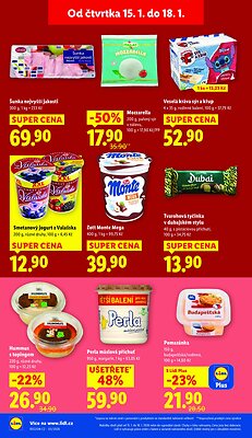akční leták Lidl 15.1.2026-18.1.2026