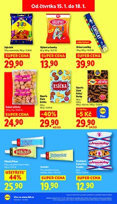 akční leták Lidl 15.1.2026-18.1.2026