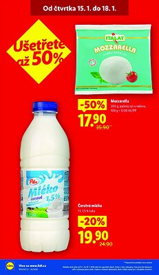 akční leták Lidl 15.1.2026-18.1.2026