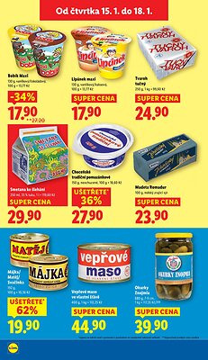 akční leták Lidl 15.1.2026-18.1.2026