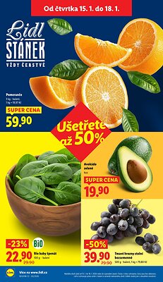 akční leták Lidl 15.1.2026-18.1.2026